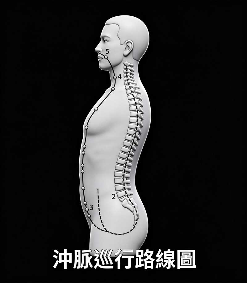 衝脈經絡圖