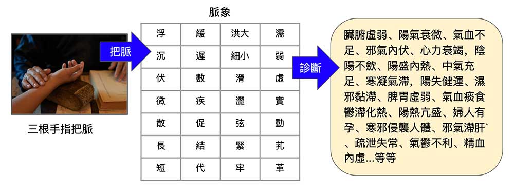 透過把脈就是要釐清28種脈象